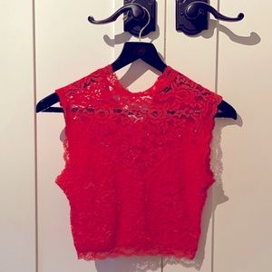 Lace crop top! Never worn